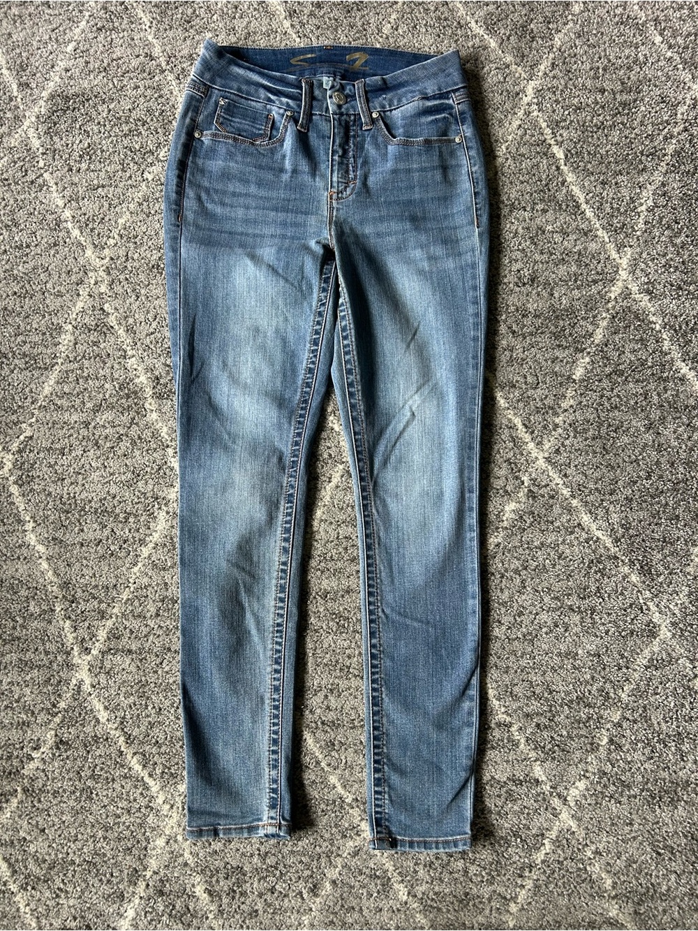 Seven7 Women's Tummyless high rise Skinny Jeans